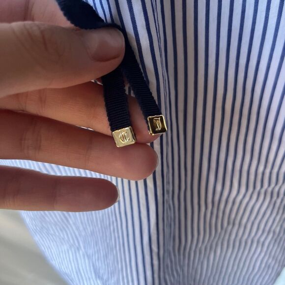 Juicy Couture Stripped babydoll lace tie up top - Picture 3 of 8